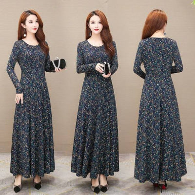 Dress Mother Dress Big Swing Dress Noble Long Skirt Women