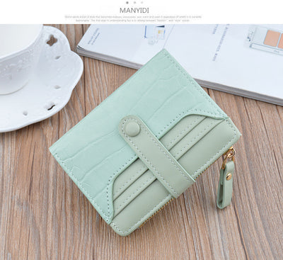 Fashion Zipper Hasp Leather Wallet Card Holder