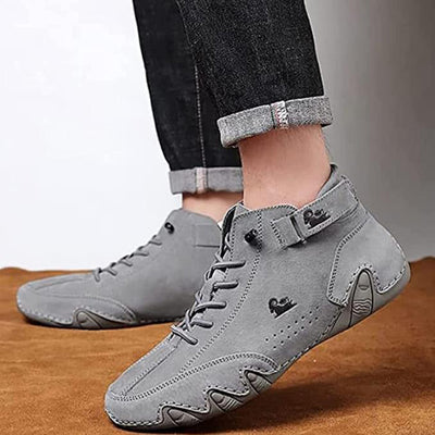 Men Ankle Boots Autumn Winter Suede Velcro Shoes Fashion Lace-up Sneakers