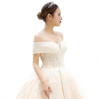 Dreamy Word Shoulder Is Thin, European And American Long Tail, Palace Fantasy Super Fairy