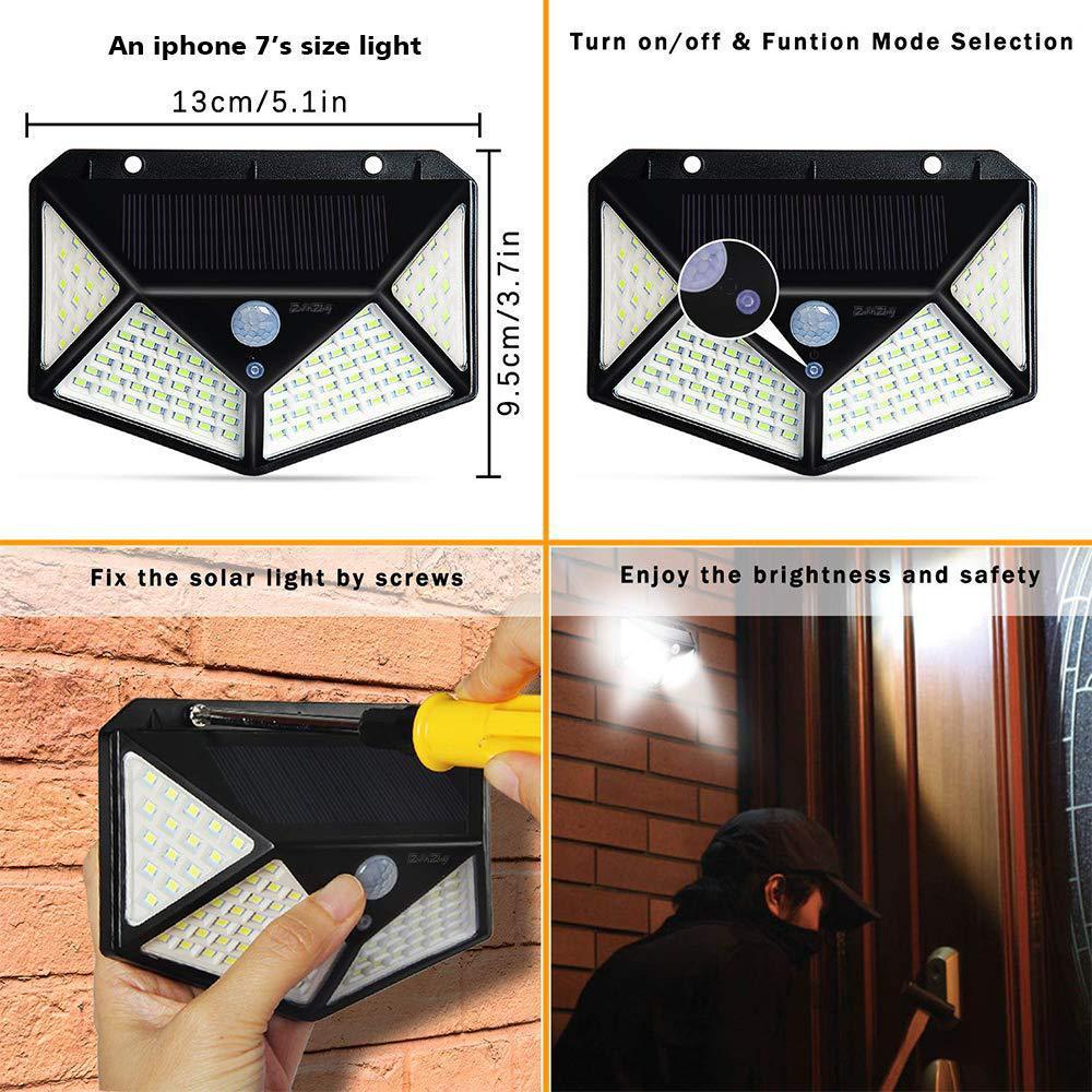 100 LED Solar Wall Light | Enhance Your Outdoor Lighting Now! - HJG