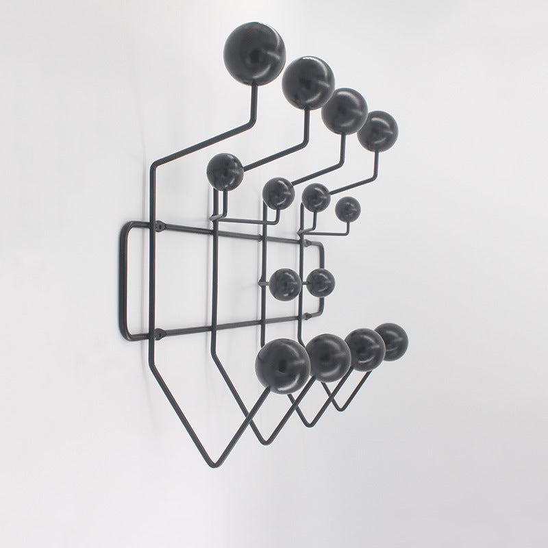 Kindergarten Iron Coat Rack With Solid Wood Ball