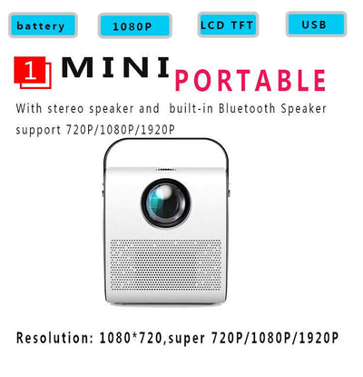 1080P, mini, HD, projector, portable