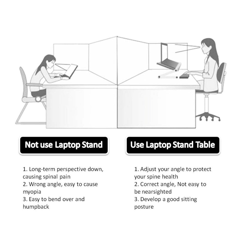 Foldable Laptop Stand Ergonomic Desk Tablet Holder - HJG