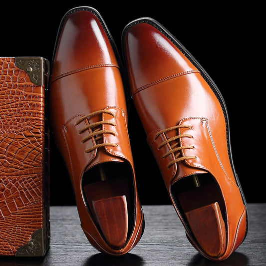 British style business shoes for men - HJG