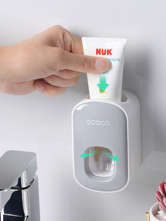 Wall Mounted Automatic Toothpaste Holder Bathroom Accessories Set Dispenser - HJG