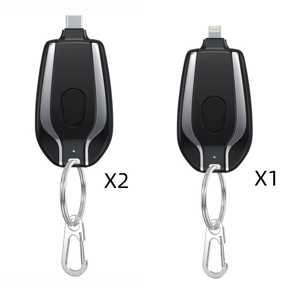 1500mAh Mini Power Emergency Pod Keychain Charger With Type - C Ultra - Compact Mini Battery Pack Fast Charging Backup Power Bank - HJG