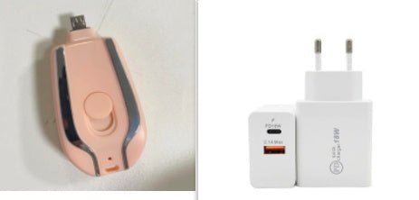 1500mAh Mini Power Emergency Pod Keychain Charger With Type - C Ultra - Compact Mini Battery Pack Fast Charging Backup Power Bank - HJG