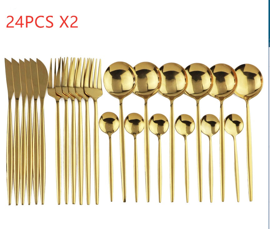 24pcs Luxury Cutlery Set - HJG