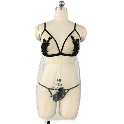 Sexy Suspender Skirt Embroidered Sexy Lingerie