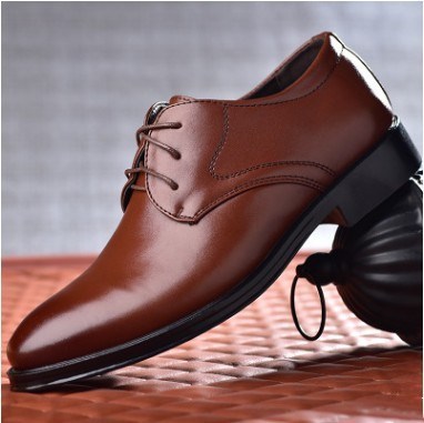 Black Shoes With Pointed Toe For Men - HJG