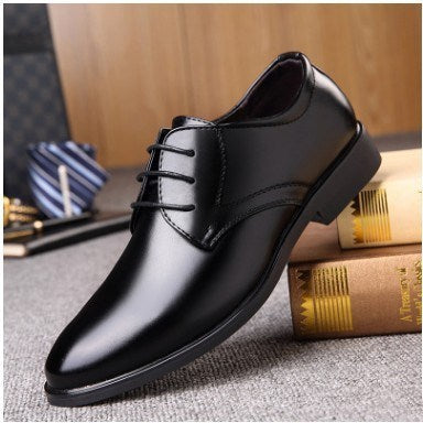 Black Shoes With Pointed Toe For Men - HJG