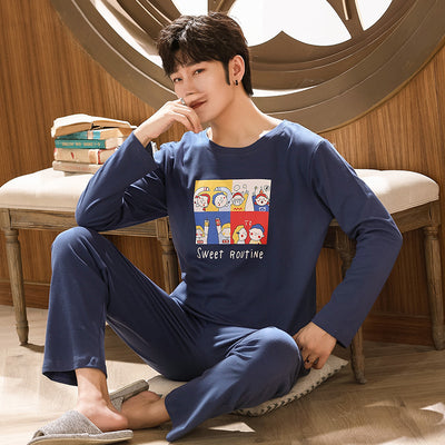 Men's Long Sleeve Comfortable Loose Pajama Set