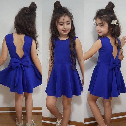 Children'S Clothing Summer Girls Sleeveless Halter Bow Girl Princess Dress Yp0265