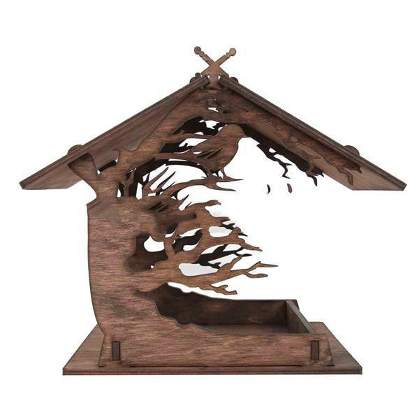 Wooden Home Garden Outdoor Bird Feeder Garden Pendant Decoration Feeder