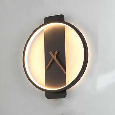 Nordic Wall Lamp Bedroom Bedside Lamp Clock Modeling Lamp