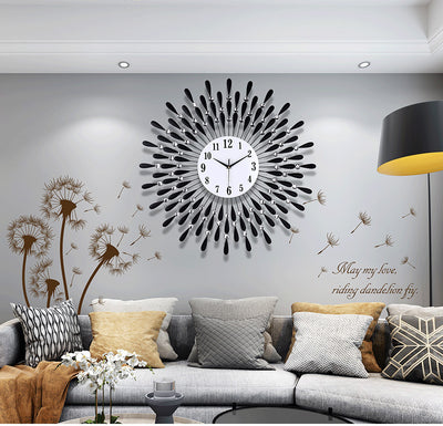 Creative Craft Clock Watch Wrought Iron Wall Clock Decoration