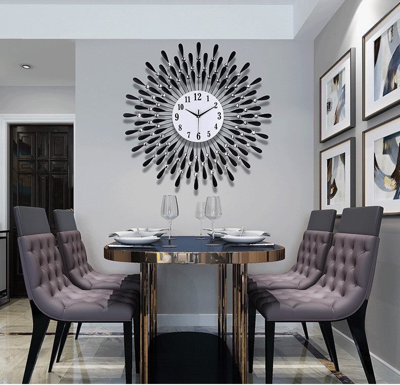 Creative Craft Clock Watch Wrought Iron Wall Clock Decoration