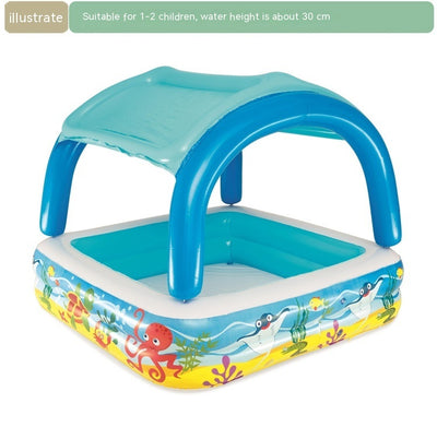 Sunshade Family Paddling Pool Inflatable Swimming Pool Children