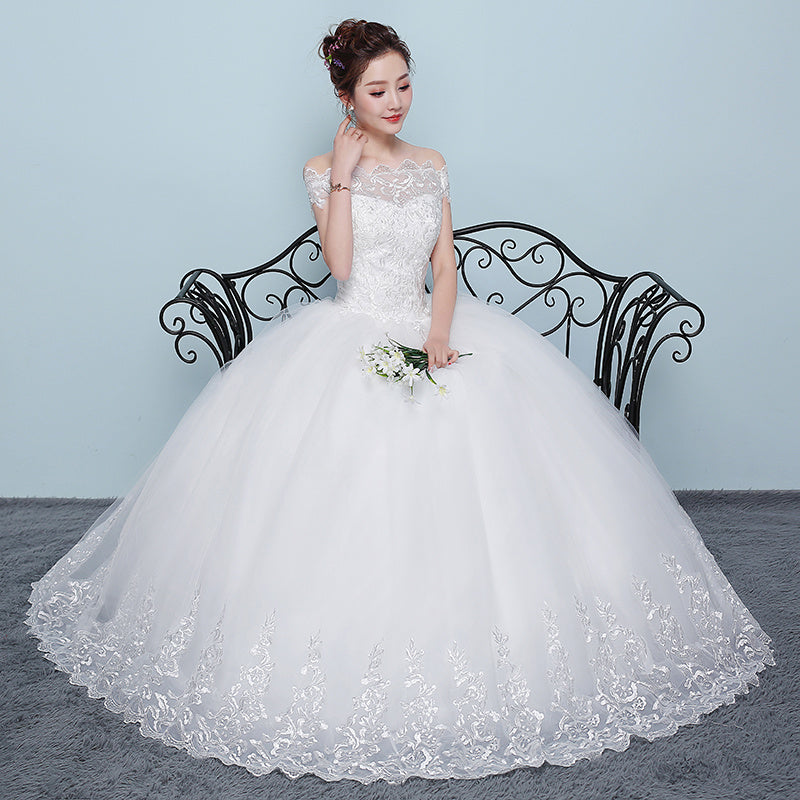 Qidi wedding dress shoulder wedding dress