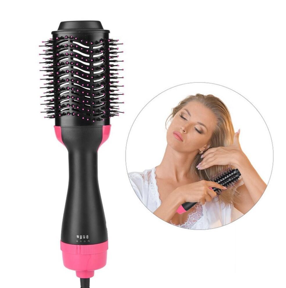 One-Step Electric Hair Dryer Comb Multifunctional Comb Straightener Hair Curling - HJG