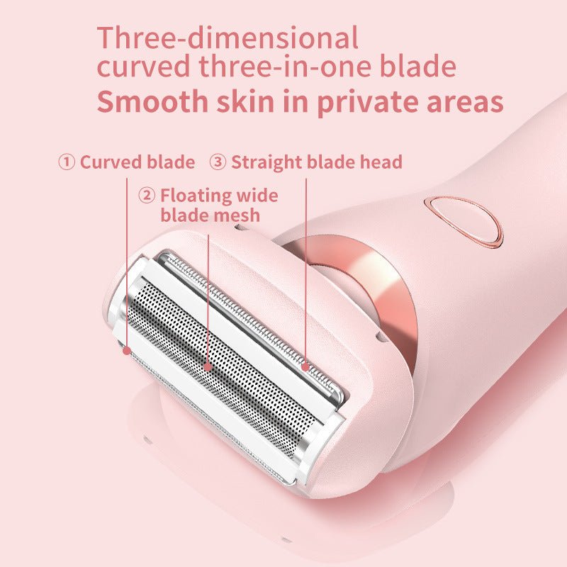 2 In 1 Hair Removal Epilator USB Rechargeable Trimmer Women Body Razor Face Leg Armpit Bikini Hand Pubic Shaver Hair Remover - HJG