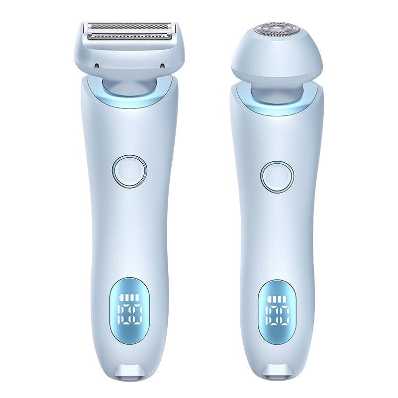 2 In 1 Hair Removal Epilator USB Rechargeable Trimmer Women Body Razor Face Leg Armpit Bikini Hand Pubic Shaver Hair Remover - HJG