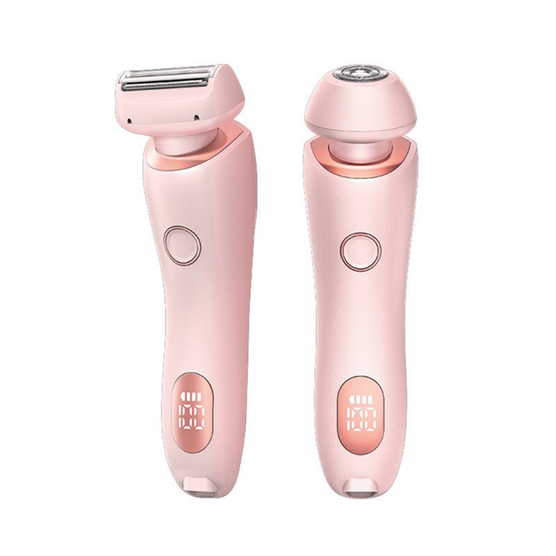 2 In 1 Hair Removal Epilator USB Rechargeable Trimmer Women Body Razor Face Leg Armpit Bikini Hand Pubic Shaver Hair Remover - HJG