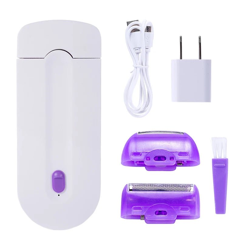 2 IN 1 Hair Remover Painless Epilator Hair Removal Shaving Device Body Face Leg Bikini Shaver Hair Removal Machine Hair Trimmer - HJG