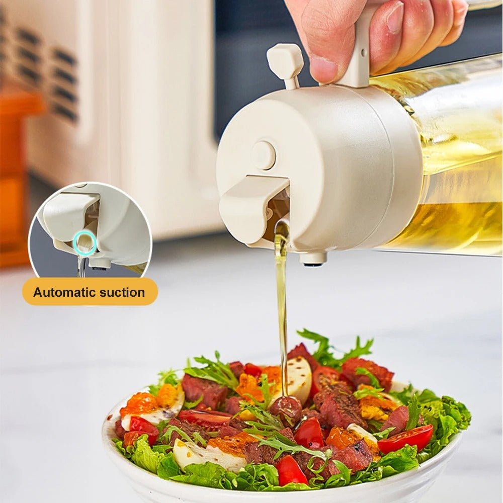 2 - in - 1 Olive Oil Sprayer with Comfortable Handle for BBQ and Air Frying - HJG