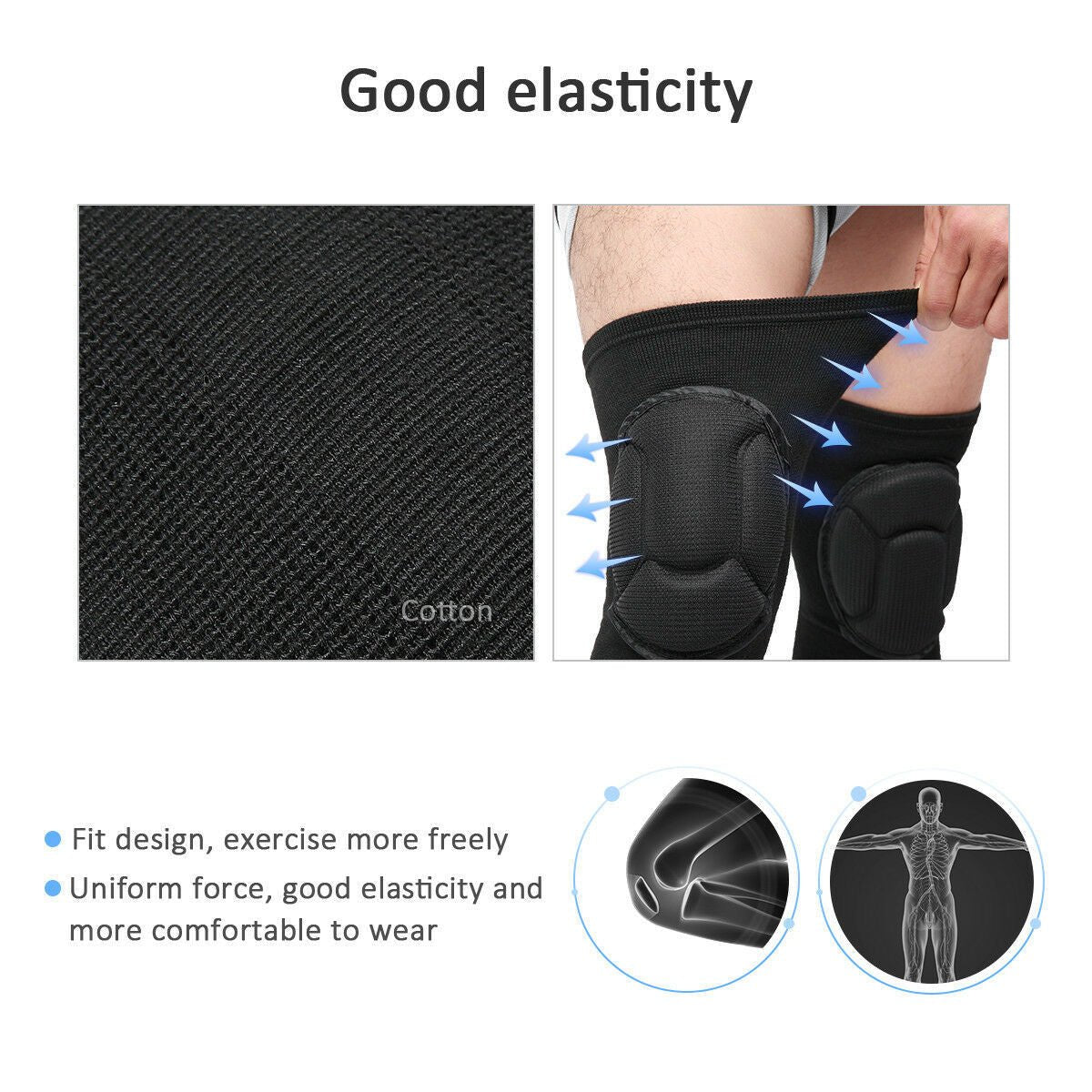 2 x Professional Knee Pads Leg Protector For Sport Work Flooring Construction - HJG