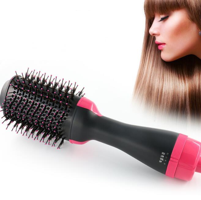 One-Step Electric Hair Dryer Comb Multifunctional Comb Straightener Hair Curling - HJG