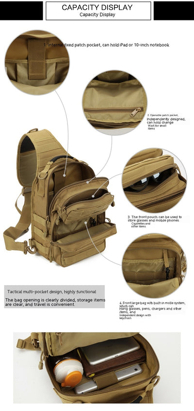 Outdoor Multi-functional Tactical Chest Bag Shoulder Messenger Bag