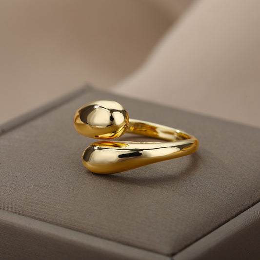 Women's Fashionable Golden Irregular Geometric Ring
