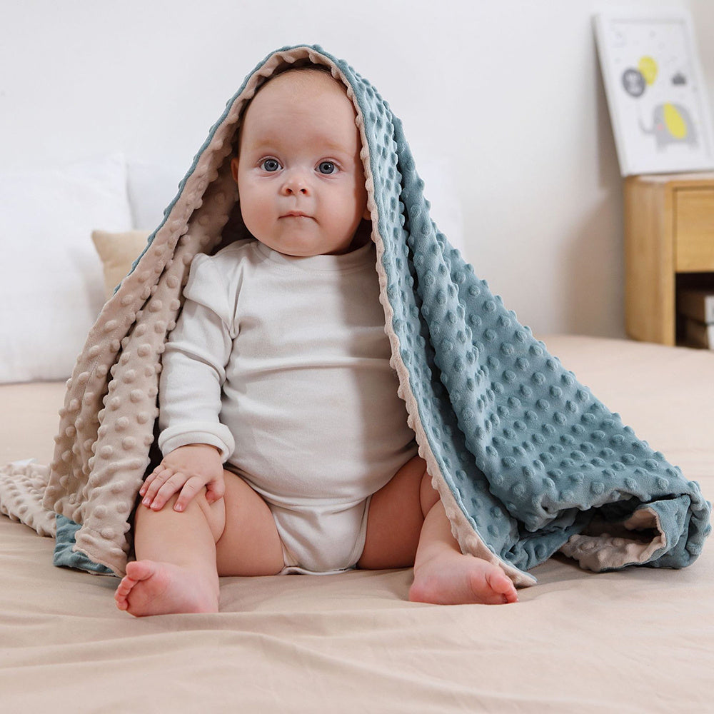 Baby Blanket For Girls Super Soft Double Layer With Dotted Backing Soft Baby Blanket With Dotted Backing Newborn Nursery Swaddling Blankets Infants Boys Girls Receiving Blanket For Toddler - HJG