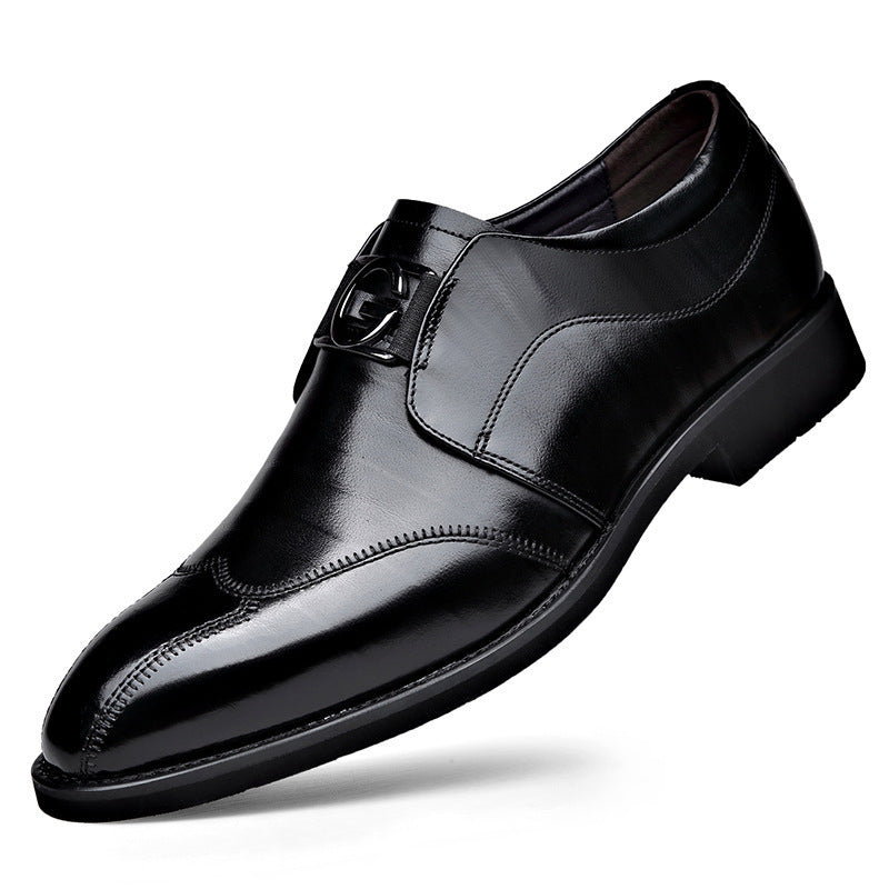 Mens Fashionable And Versatile Casual Business Leather Shoes - HJG