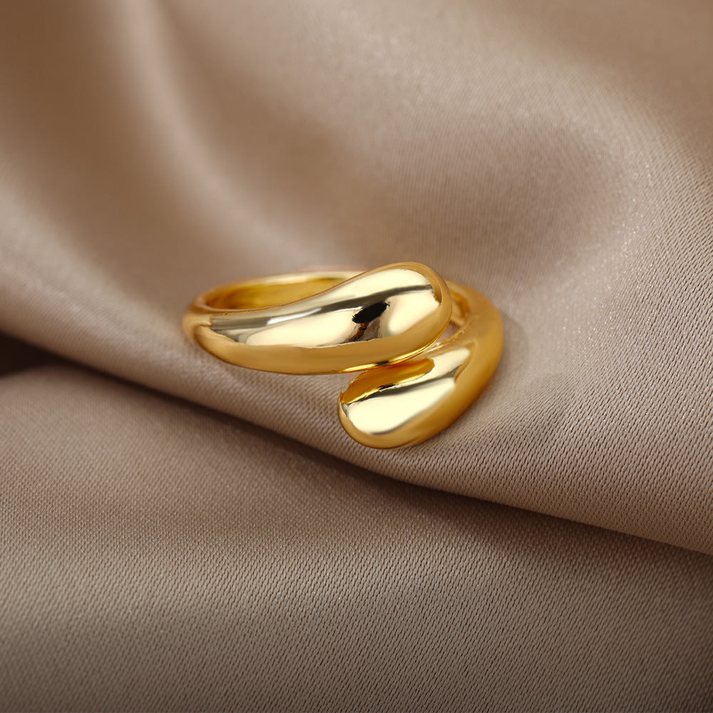 Women's Fashionable Golden Irregular Geometric Ring