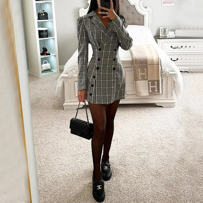 Fashion Slim-fitting Suit Jumpsuit Short Skirt For Women