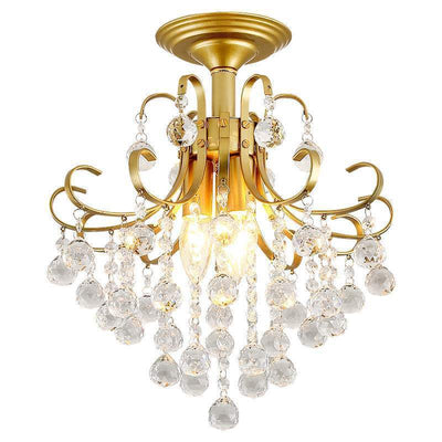 European Light Luxury Small American Restaurant Crystal Chandelier