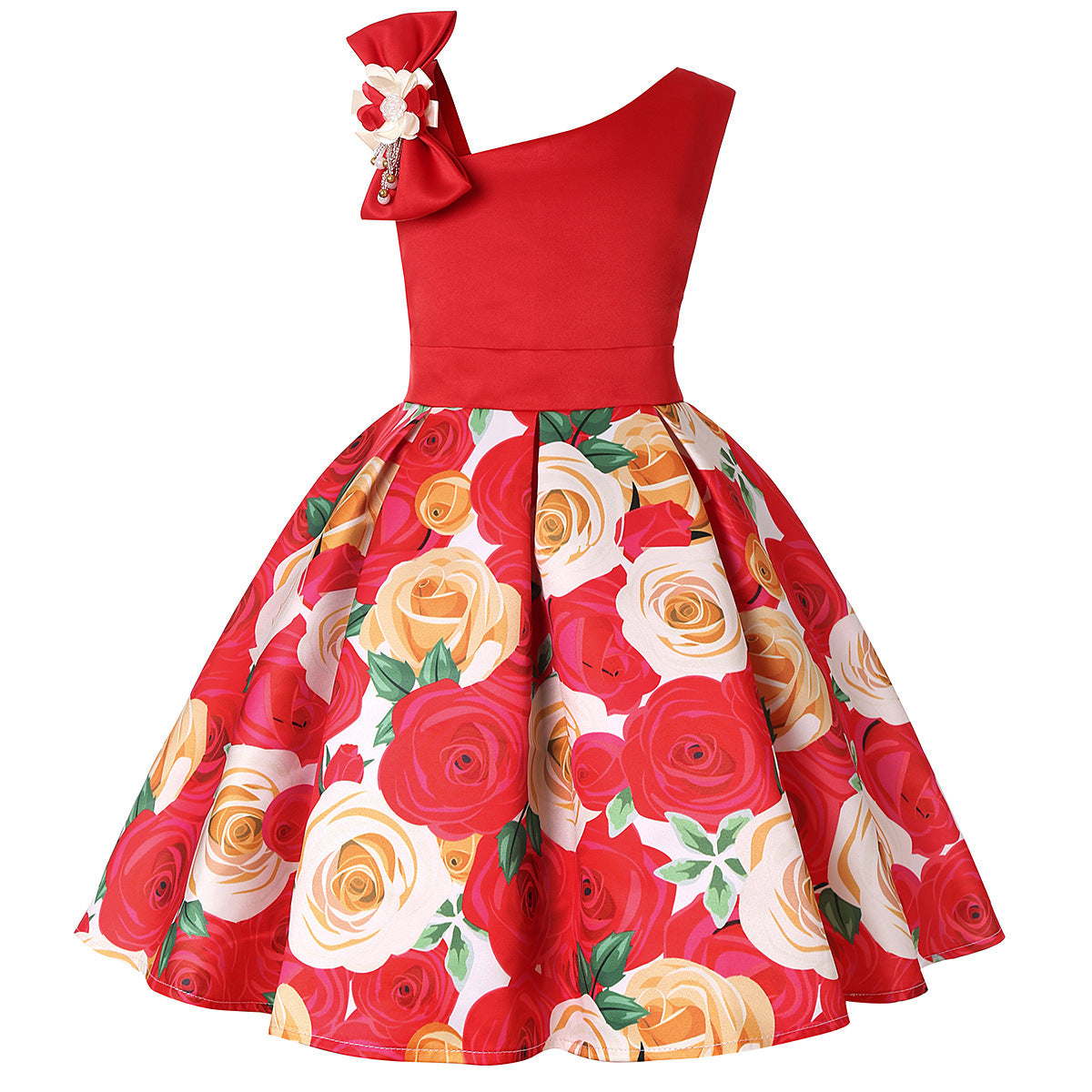 New Girls Kids Flower Elegant Causal Princess Party Dresses