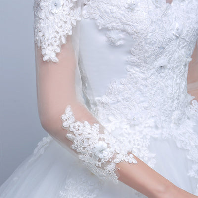 new shoulders Slim Qi wedding bride married slim wedding dress