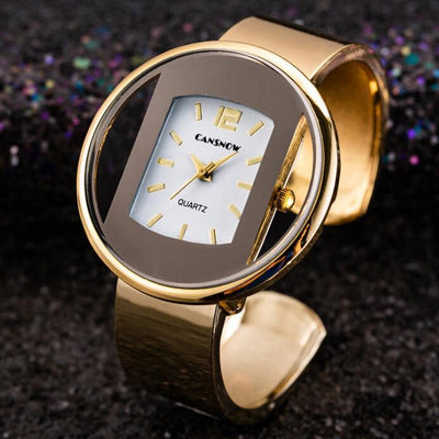 Women Watches New Luxury Brand Bracelet Watch Gold Silver Dial Lady Dress Quartz Clock Hot Bayan Kol Saati - HJG