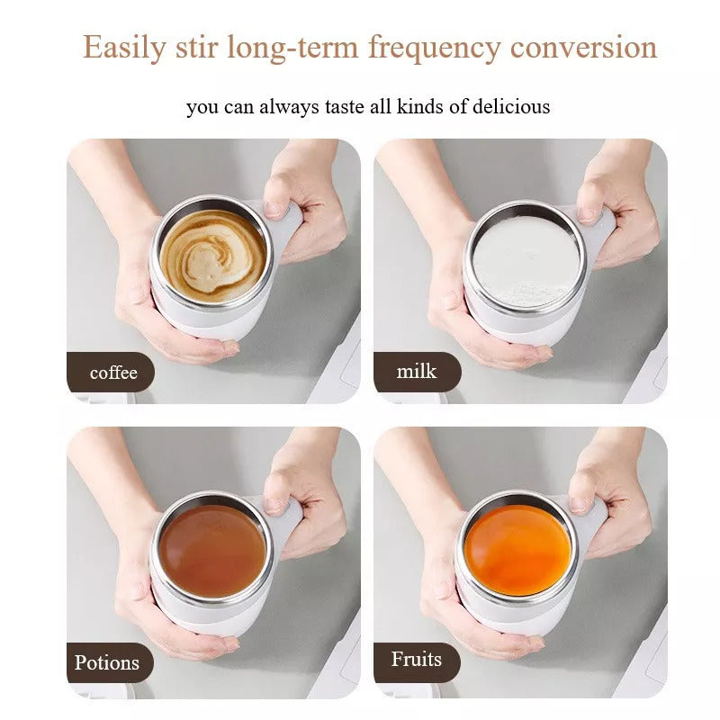 Rechargeable Model Automatic Stirring Cup Coffee Cup High Value Electric Stirring Cup Lazy Milkshake Rotating Magnetic Water Cup - HJG