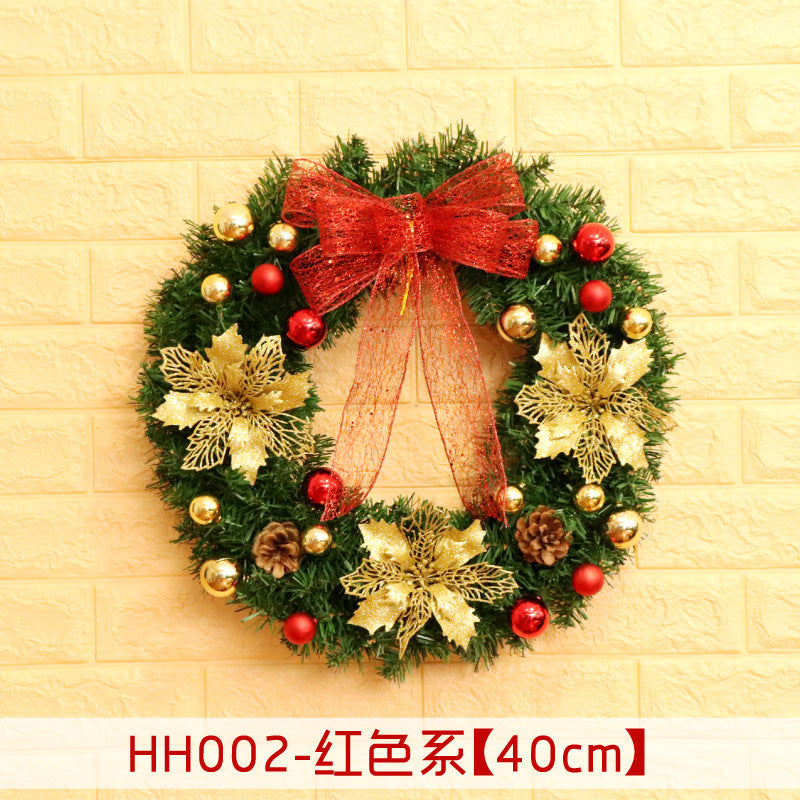 40 50 60CM Christmas Wreath Mince Rattan Ring Door Hanging Christmas Decorations, Christmas Wreath Window