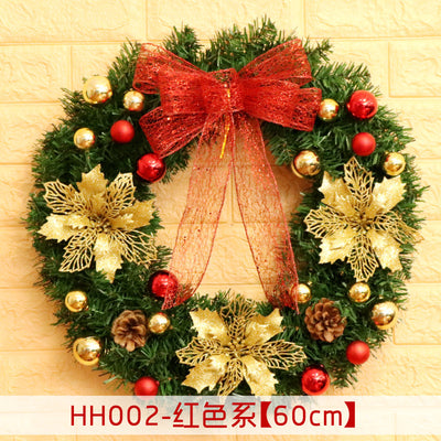 40 50 60CM Christmas Wreath Mince Rattan Ring Door Hanging Christmas Decorations, Christmas Wreath Window