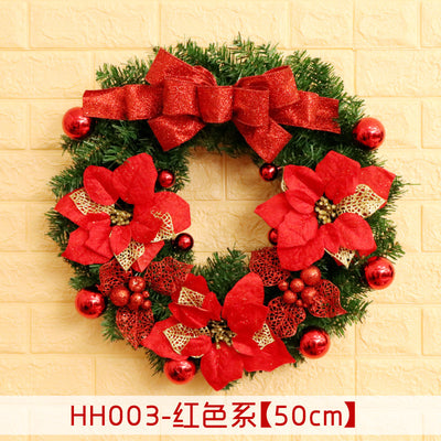 40 50 60CM Christmas Wreath Mince Rattan Ring Door Hanging Christmas Decorations, Christmas Wreath Window