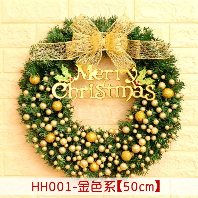 40 50 60CM Christmas Wreath Mince Rattan Ring Door Hanging Christmas Decorations, Christmas Wreath Window