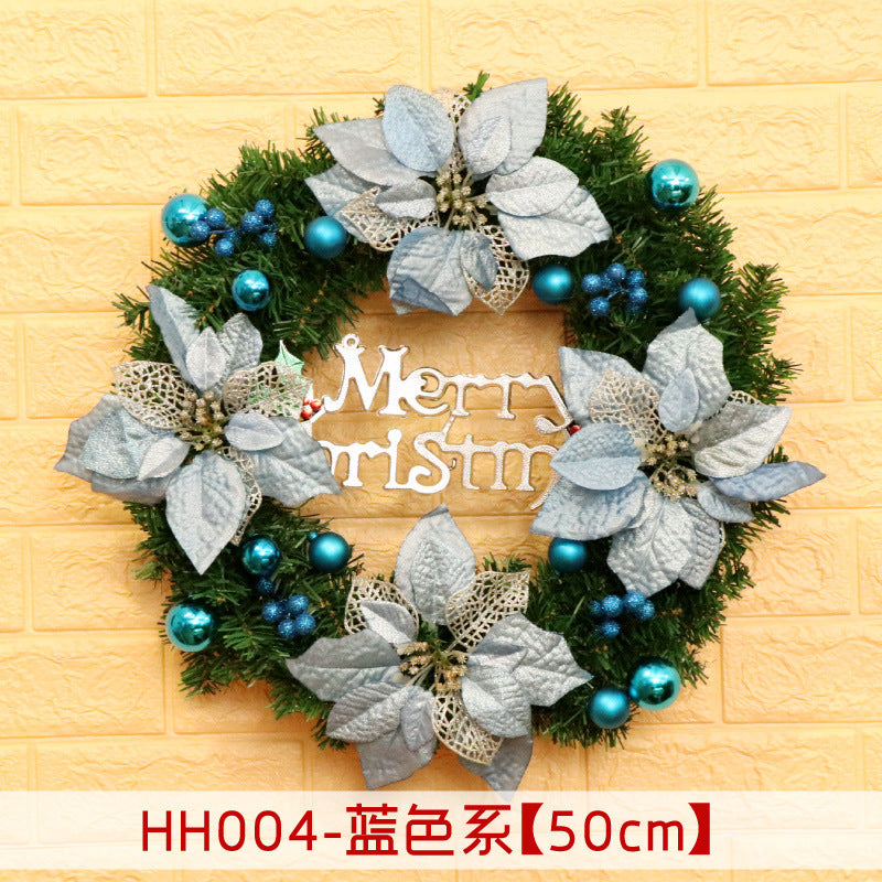 40 50 60CM Christmas Wreath Mince Rattan Ring Door Hanging Christmas Decorations, Christmas Wreath Window