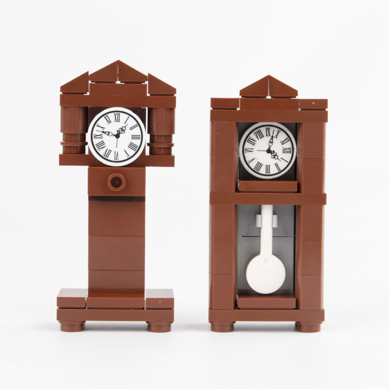 Furniture Decoration Printing Clocks Watches Clocks Building Scenes Small Particle Building Blocks