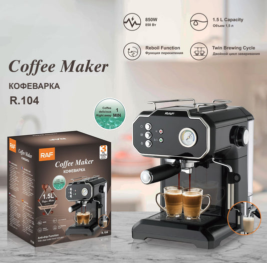 Household Small Semi-automatic High Pressure Steam Milk Froth Coffee Machine - HJG